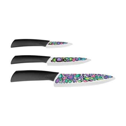 Набор из 3 ножей Omoikiri MIKADZO Imari-W+подставка 4992019 