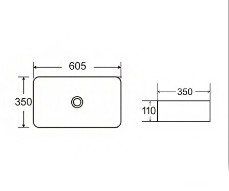 Раковина-чаша Bronze de Luxe Lacio 60 1061BM Белая 