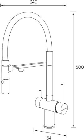 Смеситель Paulmark Magneto Ma213118-B для кухонной мойки, беретта 