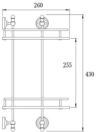 Полка угловая GANZER GZ31082 CHROME 