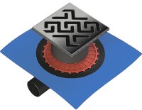 Душевой трап Berges Zentrum Antik 100x100 091364 с решеткой Хром