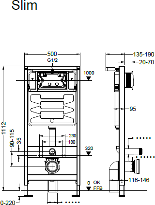 Инсталляция для унитаза с кнопкой AltroBagno PCC 601AQ+005BQ 