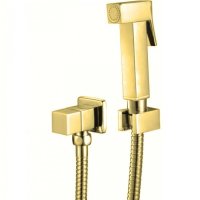 Гигиеническая лейка в наборе с вентилем без смесителя GANZER GZ2039E SET GOLD