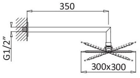 Верхний душ Cezares Czr CZR-B-TDD-30-01 Хром 