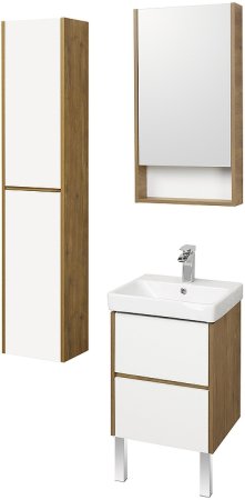 Подвесной шкаф Aquaton Сканди 35 1A255003SDZ90 Белый Дуб рустикальный 