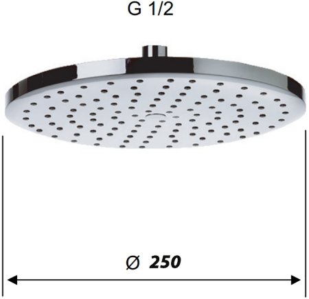 Верхний душ Remer 356MD25X Хром 