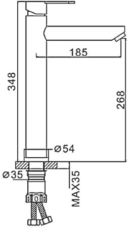 Смеситель для раковины Frap H801 F10801-62 Черный матовый 
