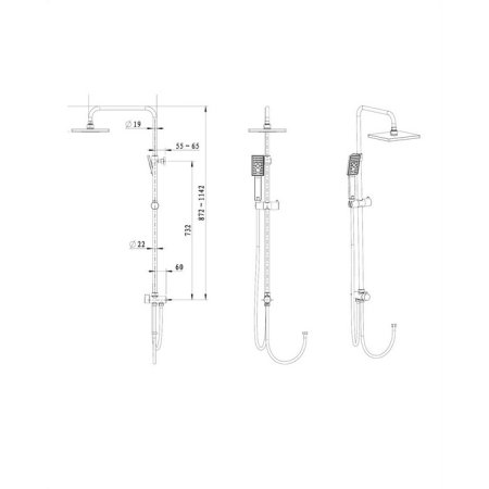 Душевая стойка Omnires Jimjim SYSJIMJIMCR 