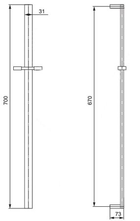 Душевая штанга Paini Ravenna 124P40 Хром 