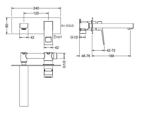 Смеситель Timo Briana 7171/17SM для раковины, с внутренней частью, золото матовое 