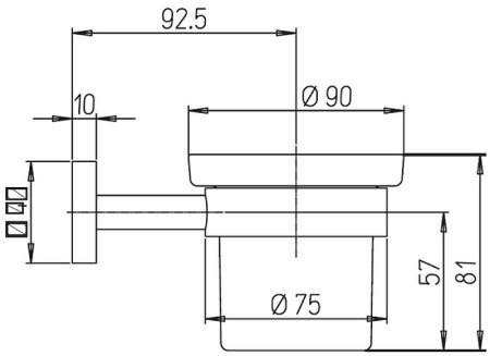 Стакан для зубных щеток Paini Pixel 81CR041BI Хром 