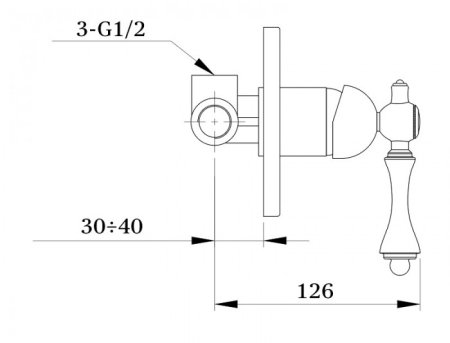 Смеситель для душа GANZER SEVERIN GZ77055E GOLD 