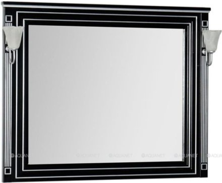 Зеркало Aquanet Паола 120 черный/серебро 