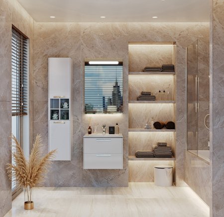 Тумба под раковину Roca Lago 60 857295806 подвесная Белый глянец 