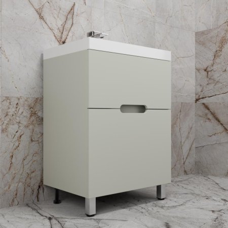 Тумба напольная Style Line "Матис 70" под ASTI 70 (2 ящика), ОЛИВА, ЭМАЛЬ 