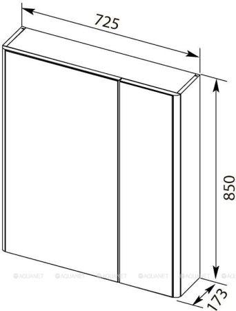 Зеркало-шкаф Aquanet Орлеан 75 белый 