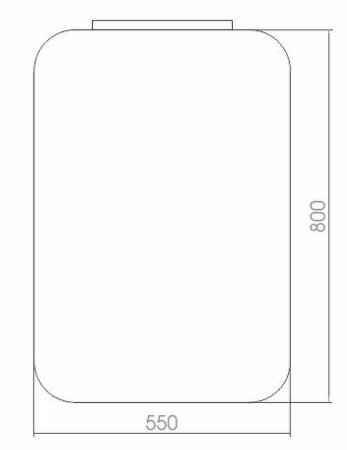 Зеркало Azario Агат 55 ФР-00000908 с подсветкой с датчиком движения 