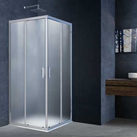 Душевой уголок Vincea Alpha 90x90 VSS-3AL900MT профиль Хром стекло текстурное 