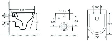 Унитаз Azario Teramo AZ-0053 подвесной Белый с сиденьем Микролифт 