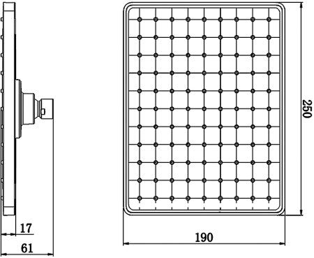 Верхний душ Swedbe Calypso 5056 Хром 