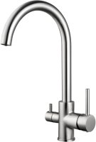 Смеситель для кухни с подключением фильтра Shevanik S128L, сатин