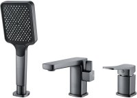 Смеситель на борт ванны Shevanik S9912T, оружейная сталь