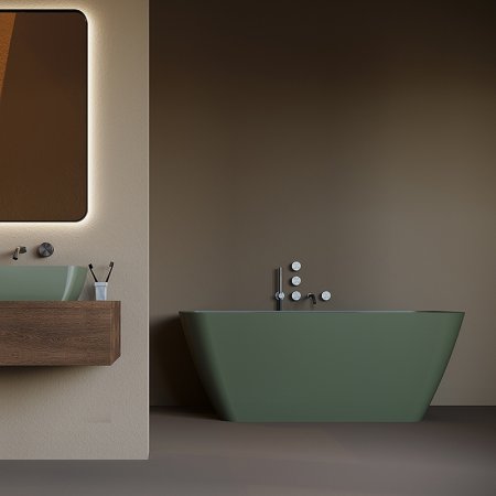 Ванна из искусственного камня Salini Agatha 180х80 100221MRF покраска по RAL полностью матовая 