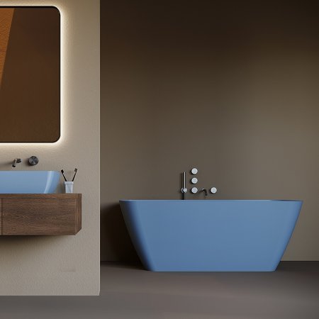 Ванна из искусственного камня Salini Agatha 180х80 100221MRF покраска по RAL полностью матовая 