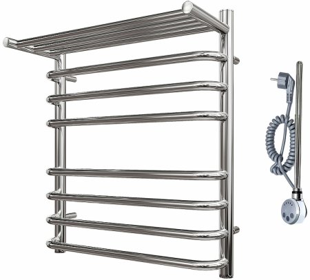 Электрический полотенцесушитель Point Нептун PN09156SPE П7 500x600 с полкой левый/правый Хром 