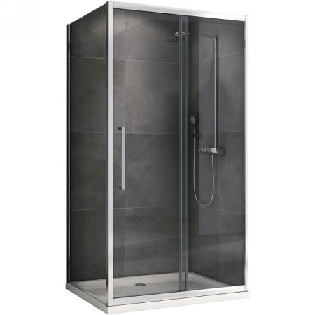 Душевой уголок Abber Schwarzer Diamant 170x85 AG30170H-S85 профиль Хром стекло прозрачное 