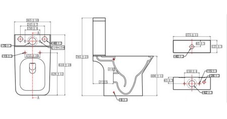 Унитаз-компакт Orans Ceramic WM-9905 с микролифтом 