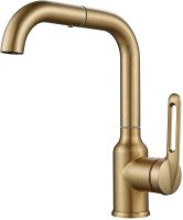 Смеситель для раковины Raffine F201G, золотой сатин