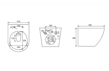 Унитаз Abber Bequem AC1103MB подвесной Черный матовый с сиденьем Микролифт 