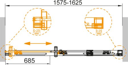 Душевая дверь в нишу Cezares Duet Soft BF 1 160 C Cr 