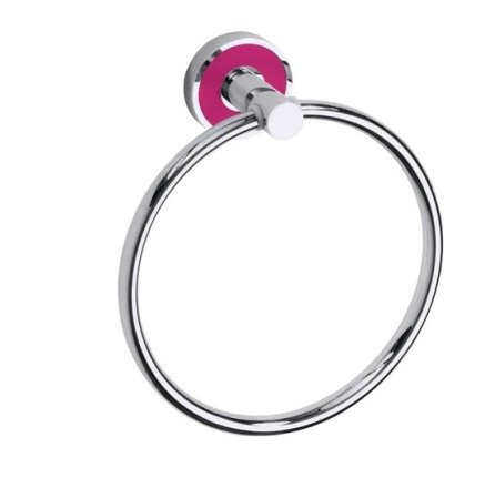 Полотенцедержатель Bemeta Trend-I 104104068f кольцо, хром/розовый 