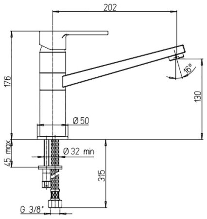 Смеситель для кухни Paini Le Mans 90CR573GMLMKM Хром 