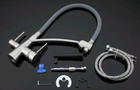 Смеситель для кухни Gappo G4398 Сатин Серый 