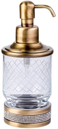 Дозатор для жидкого мыла Boheme Royal Cristal 10929-BR Бронза 