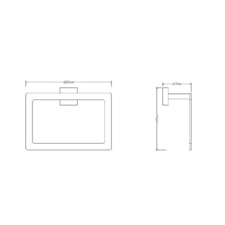 Полотенцедержатель Omnires Lift 8160CR хром 