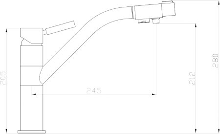 Смеситель для кухонной мойки Zorg Sanitary ZR 401 KF nickel 