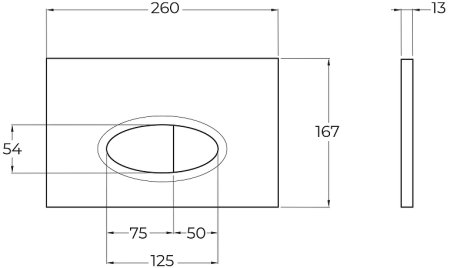 Клавиша смыва BelBagno BB051CR Хром 