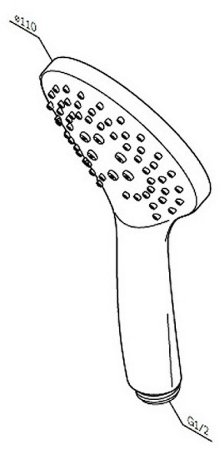 Душевая лейка AM.PM Gem F0290100 Хром 