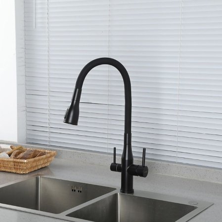 Смеситель для кухни Gappo G4399-66 Черный матовый 