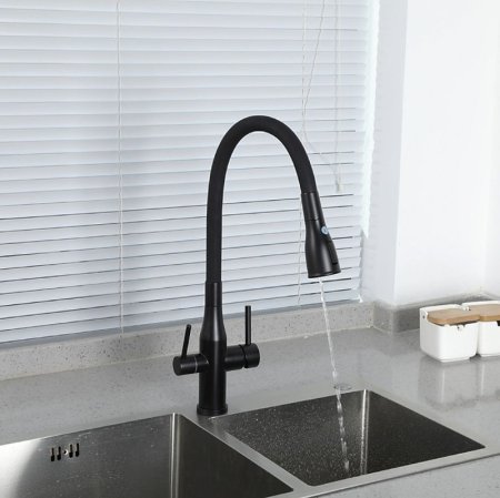 Смеситель для кухни Gappo G4399-66 Черный матовый 