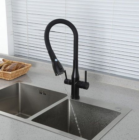 Смеситель для кухни Gappo G4399-66 Черный матовый 