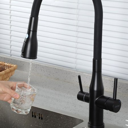 Смеситель для кухни Gappo G4399-66 Черный матовый 