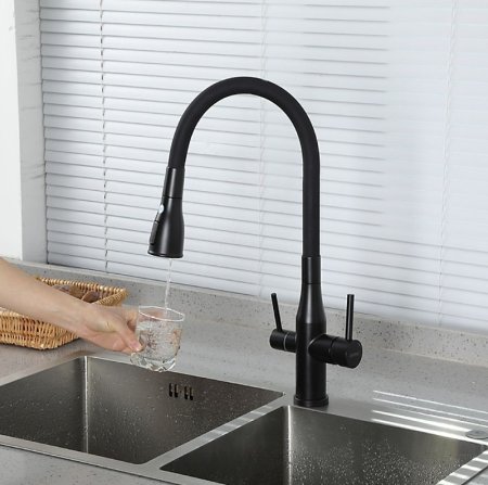 Смеситель для кухни Gappo G4399-66 Черный матовый 