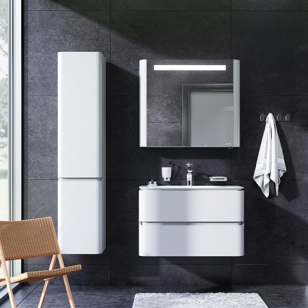 Зеркальный шкаф AM.PM Sensation 80 M30MCR0801WG Белый глянцевый 