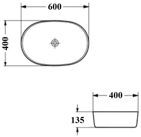 Раковина-чаша Bond 60 S51-600 Белая глянцевая 