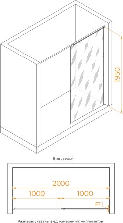 Душевая перегородка RGW WA-033 1000 